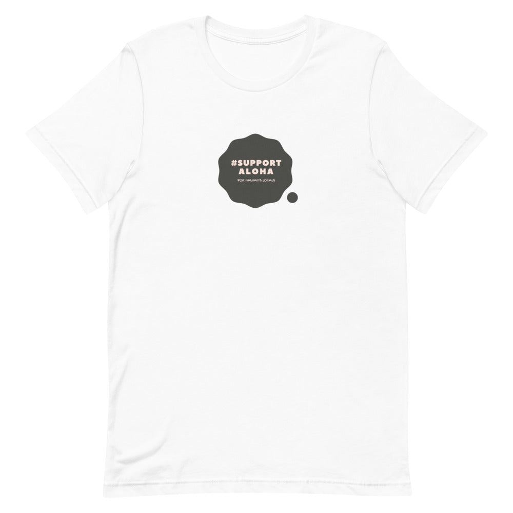 Short-Sleeve Unisex T-Shirt #SUPPORT ALOHA Series Cloud Black
