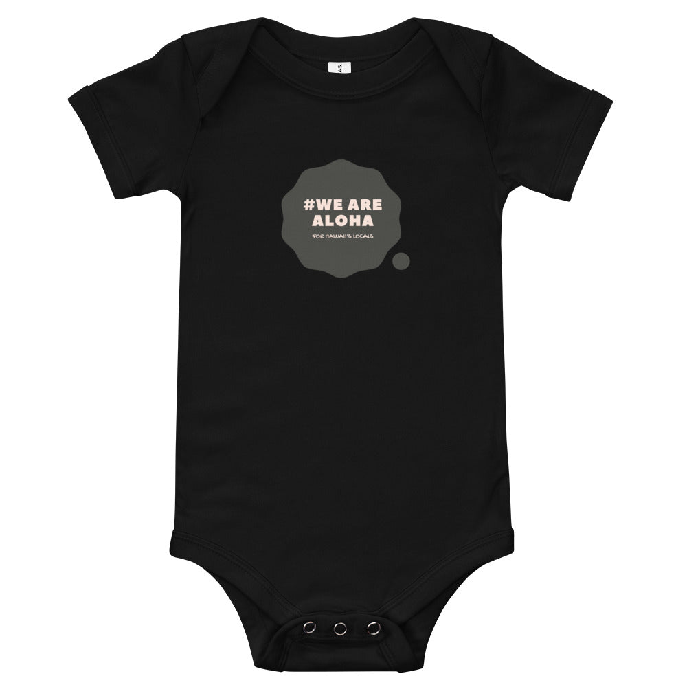 Baby Bodysuits #WE ARE ALOHA Series Cloud Black