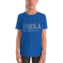 Load image into Gallery viewer, Youth Short Sleeve T-Shirt HELA Logo White
