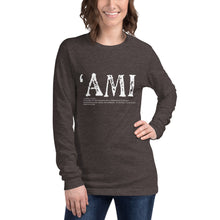 Load image into Gallery viewer, Unisex Long Sleeve Tee AMI Front &amp; Back printing Logo White
