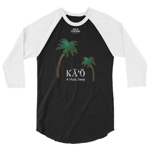 3/4 sleeve raglan shirt KAO Logo White