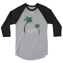 Load image into Gallery viewer, 3/4 sleeve raglan shirt KAO Logo White
