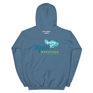 Unisex Hoodie Maui Marathon Front & Back printing (Logo White)