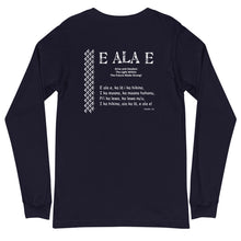 Load image into Gallery viewer, Unisex Long Sleeve Tee E ALA E Front &amp; Back Printing Logo White
