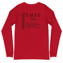 Load image into Gallery viewer, Unisex Long Sleeve Tee E ALA E Front &amp; Back Printing
