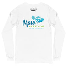 Load image into Gallery viewer, Unisex Long Sleeve Tee Maui Marathon Front &amp; Back printing (Logo Black)

