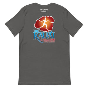 Short-Sleeve Unisex T-Shirt Kauai Marathon Front & Back printing (Logo White)