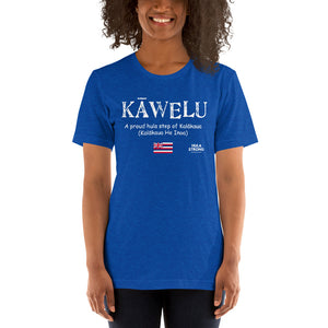 Short-Sleeve Unisex T-Shirt KAWELU Flag Logo White