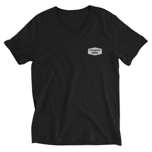 Unisex Short Sleeve V-Neck T-Shirt Kauai Marathon Front & Back printing (Logo White)