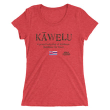 Load image into Gallery viewer, Ladies&#39; short sleeve t-shirt KAWELU Flag
