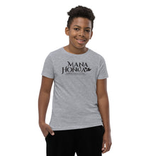 Load image into Gallery viewer, MANA HONUA Youth Short Sleeve T-Shirt Logo Black
