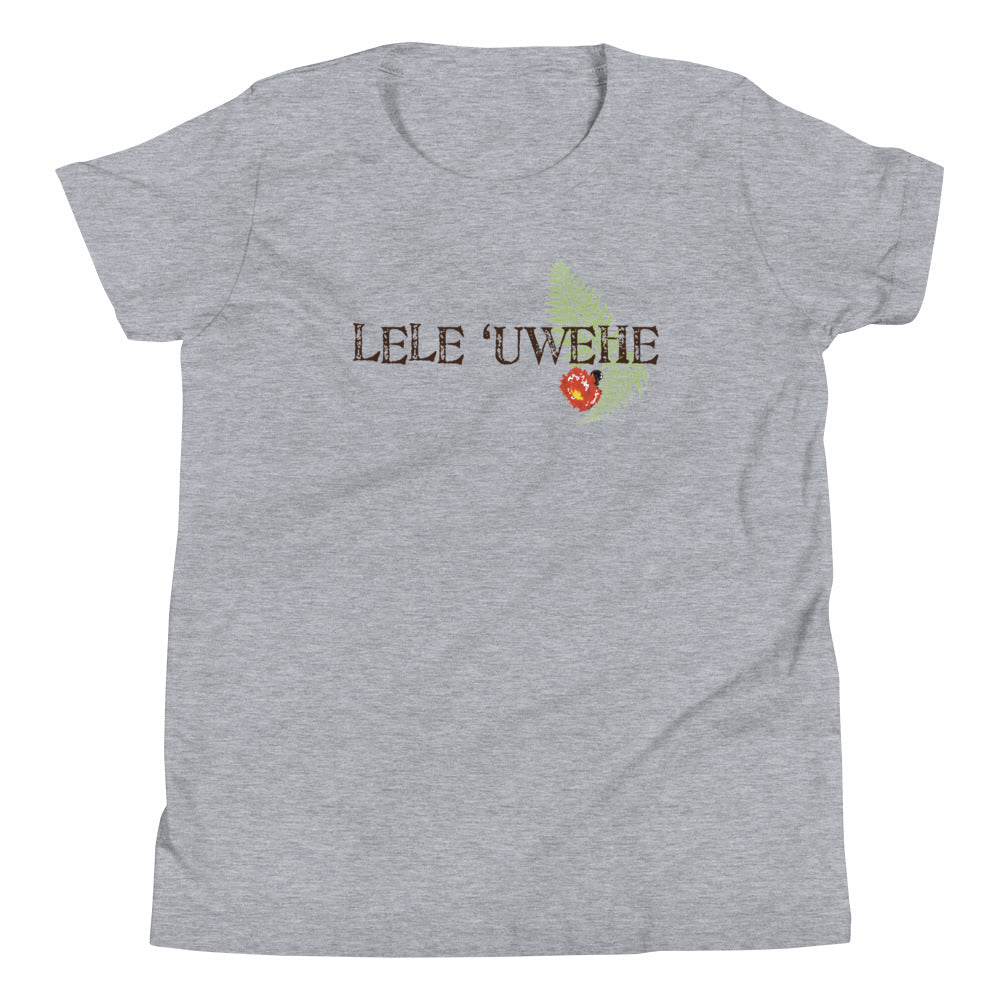 Youth Short Sleeve T-Shirt LELE 'UWEHE Front & Back Printing