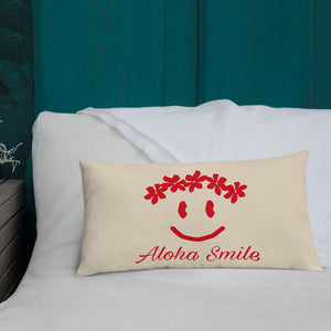 Aloha Smile プレミアムクッション（スマイル / smile）50cm×30cm（20”×12”）