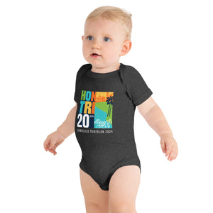 Baby Bodysuits Honolulu Triathlon 2024 20th (text white)