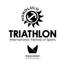 Load image into Gallery viewer, Bubble-free stickers Honolulu Triathlon 2023
