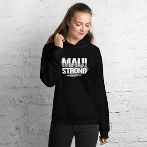 Unisex Hoodie MauiStrong Logo White