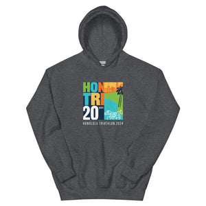 Unisex Hoodie Honolulu Triathlon 2024 20th (text white)