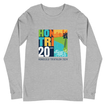 Load image into Gallery viewer, Unisex Long Sleeve Tee Honolulu Triathlon 2024 20th
