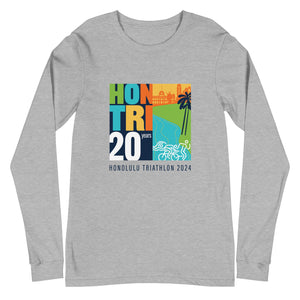 Unisex Long Sleeve Tee Honolulu Triathlon 2024 20th