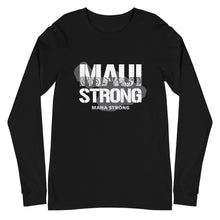 Load image into Gallery viewer, Unisex Long Sleeve Tee MauiStrong Logo White
