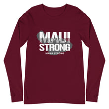 Load image into Gallery viewer, Unisex Long Sleeve Tee MauiStrong Logo White
