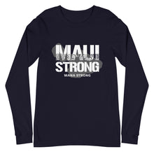 Load image into Gallery viewer, Unisex Long Sleeve Tee MauiStrong Logo White
