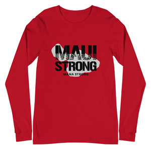 Unisex Long Sleeve Tee MauiStrong Logo Black