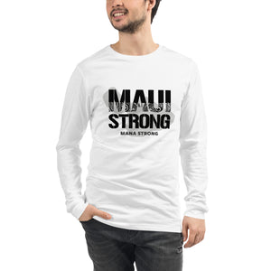 Unisex Long Sleeve Tee MauiStrong Logo Black