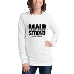 Unisex Long Sleeve Tee MauiStrong Logo Black