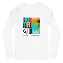 Load image into Gallery viewer, Unisex Long Sleeve Tee Honolulu Triathlon 2024 20th
