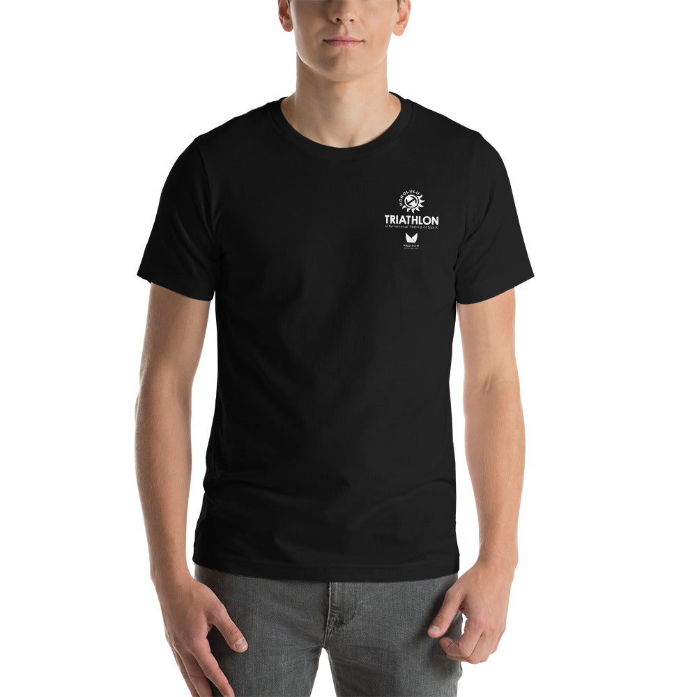 Short-Sleeve Unisex T-Shirt Honolulu Triathlon 2023 (Logo White)