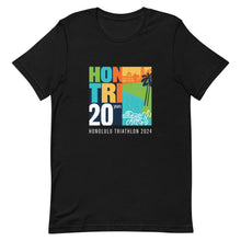 Load image into Gallery viewer, Short-Sleeve Unisex T-Shirt Honolulu Triathlon 2024 20th (text white)
