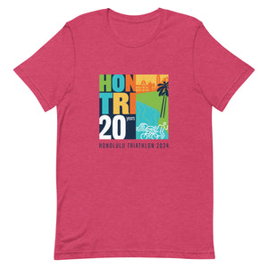 Short-Sleeve Unisex T-Shirt Honolulu Triathlon 2024 20th