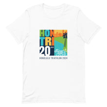 Load image into Gallery viewer, Short-Sleeve Unisex T-Shirt Honolulu Triathlon 2024 20th
