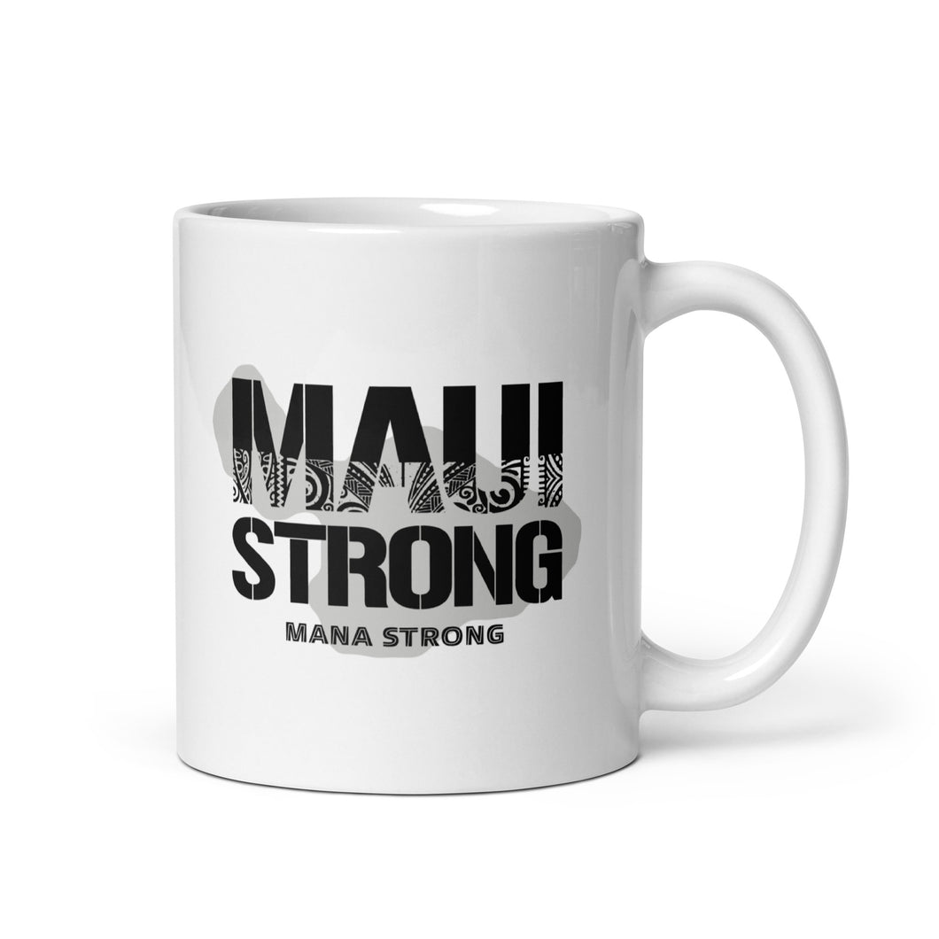 White glossy mug MauiStrong