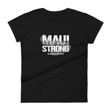 Load image into Gallery viewer, Women&#39;s short sleeve t-shirt MauiStrong Logo White
