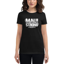 Load image into Gallery viewer, Women&#39;s short sleeve t-shirt MauiStrong Logo White
