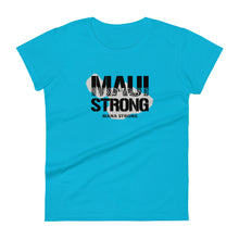 Load image into Gallery viewer, Women&#39;s short sleeve t-shirt MauiStrong Logo Black
