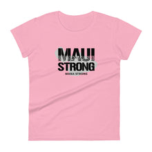 Load image into Gallery viewer, Women&#39;s short sleeve t-shirt MauiStrong Logo Black
