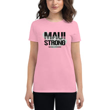 Load image into Gallery viewer, Women&#39;s short sleeve t-shirt MauiStrong Logo Black
