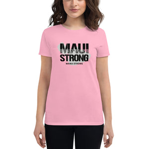 Women's short sleeve t-shirt MauiStrong Logo Black