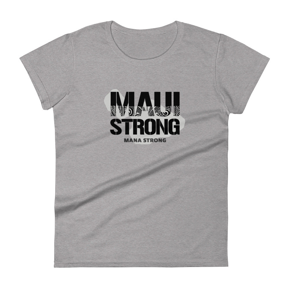 Women's short sleeve t-shirt MauiStrong Logo Black