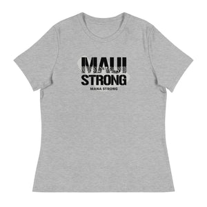 Women's Relaxed T-Shirt MauiStrong Logo Black