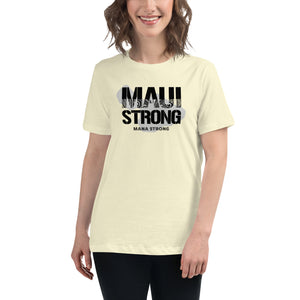 Women's Relaxed T-Shirt MauiStrong Logo Black