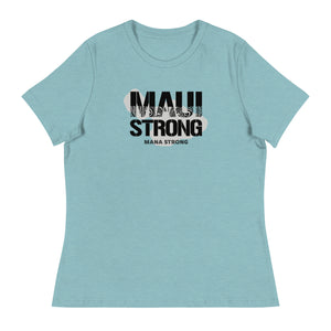 Women's Relaxed T-Shirt MauiStrong Logo Black