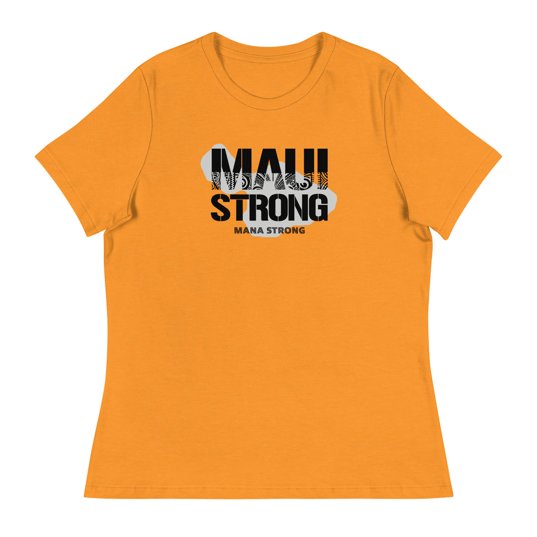 Women's Relaxed T-Shirt MauiStrong Logo Black