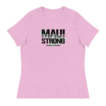 Load image into Gallery viewer, Women&#39;s Relaxed T-Shirt MauiStrong Logo Black
