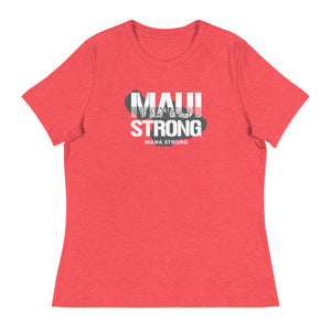 Women's Relaxed T-Shirt MauiStrong Logo White