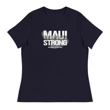 Load image into Gallery viewer, Women&#39;s Relaxed T-Shirt MauiStrong Logo White

