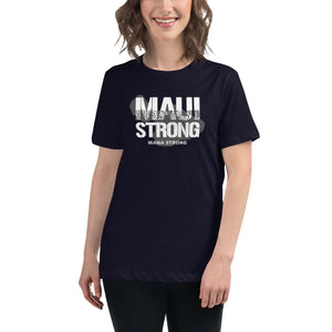 Women's Relaxed T-Shirt MauiStrong Logo White